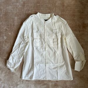 APC x Vanessa Seward white military style shirt size small